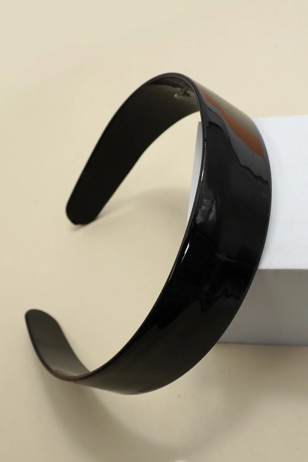 Bessette Black Statement Headband – 1.5" Wide
