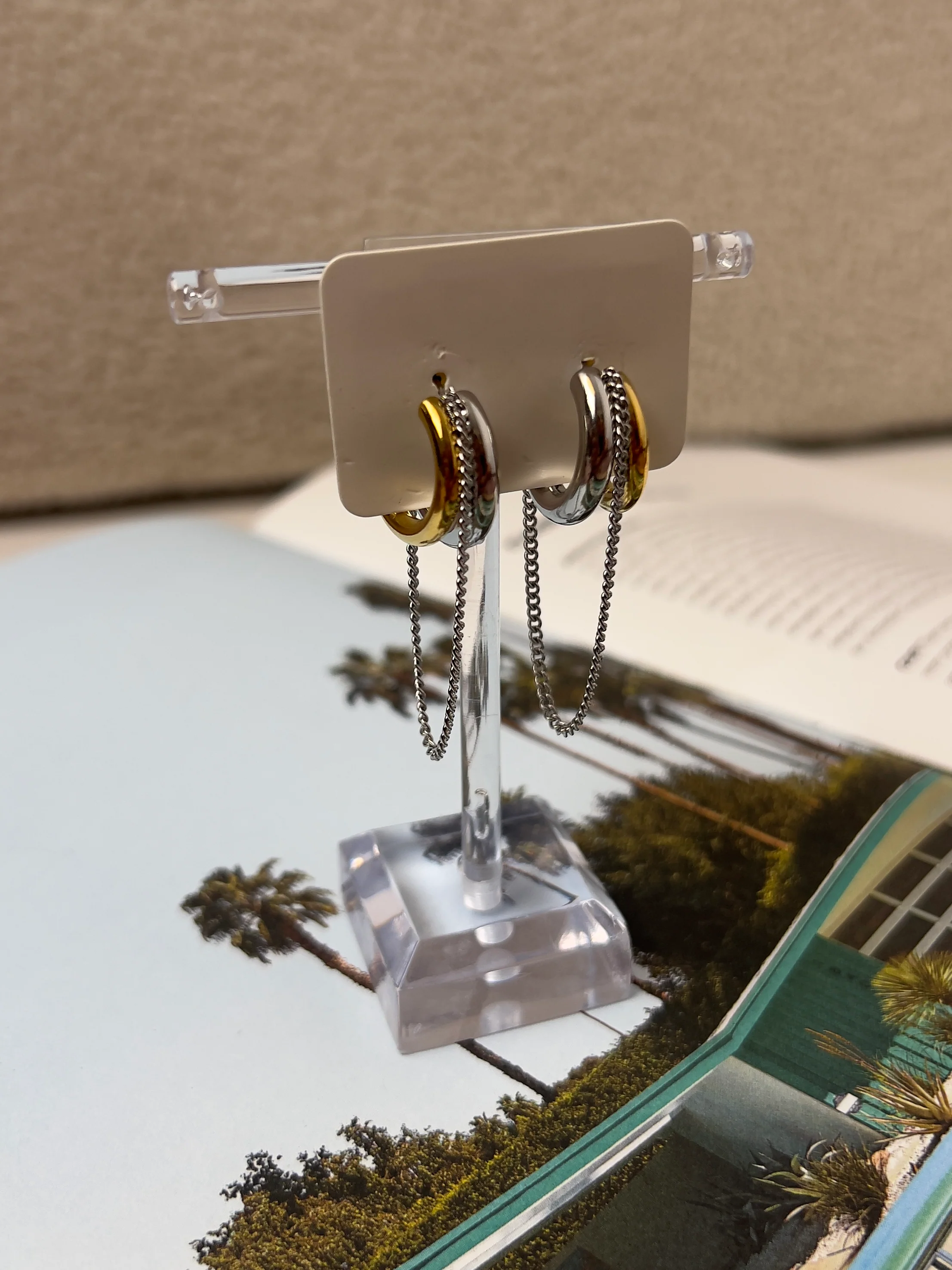 Cameron Two-Tone Hoop Earring