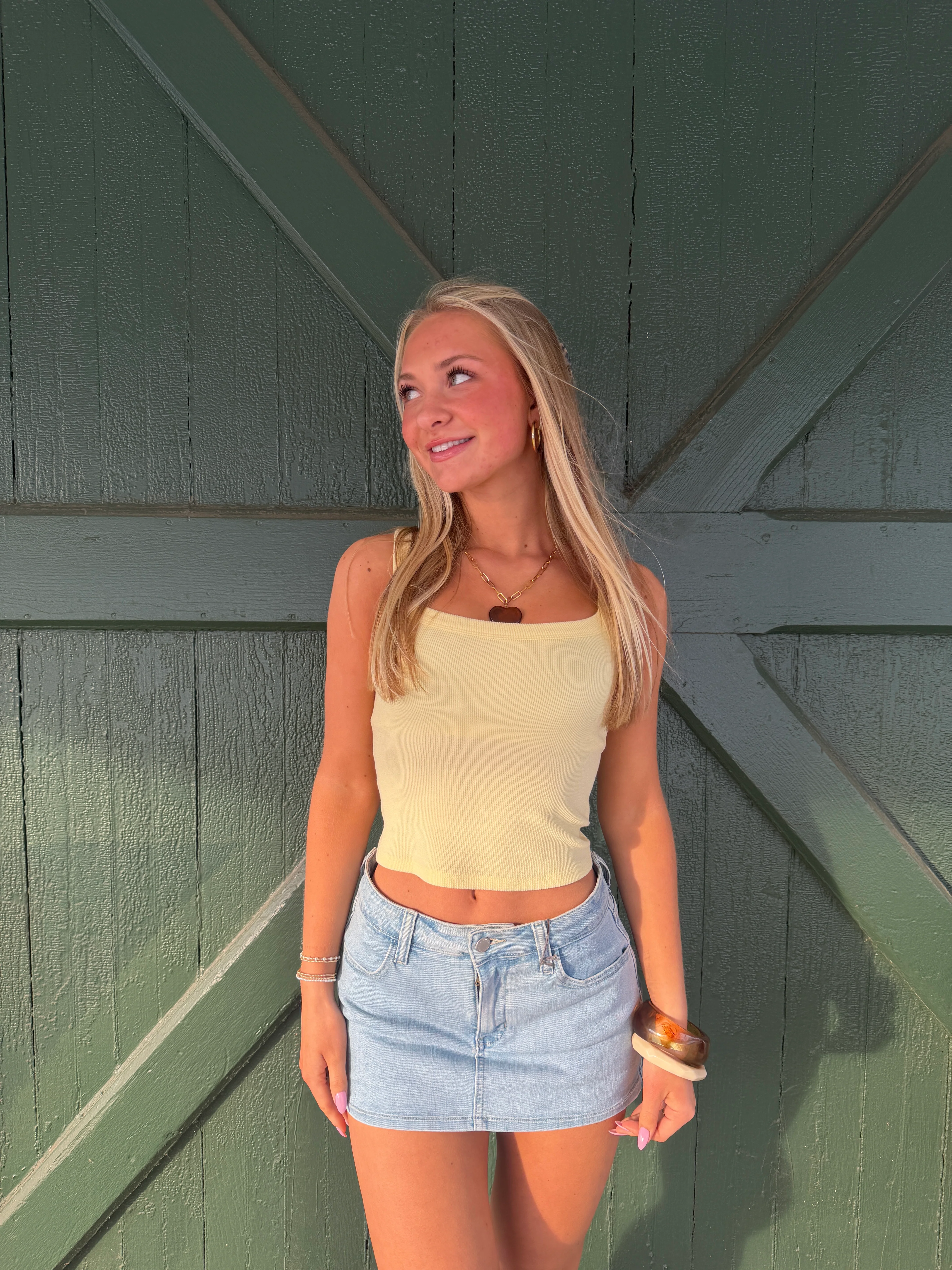 The Classic Denim Skort – Light WashJean Skort with Built-In Shorts - Image 3