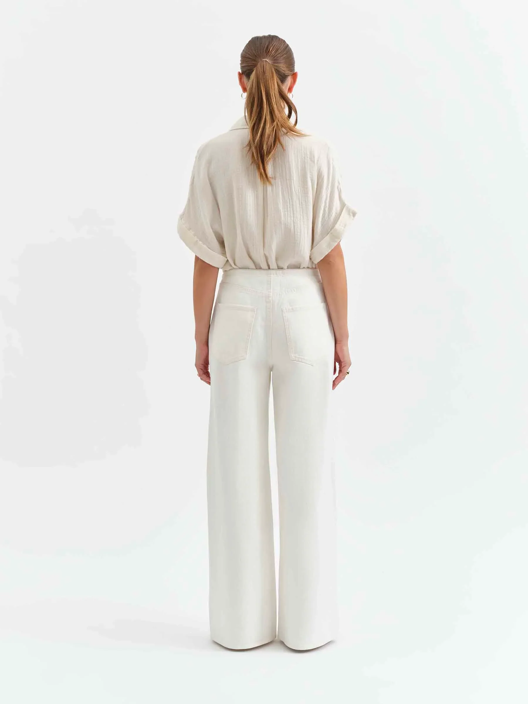 Daze Madison Milkshake Mid Rise Wide Leg - Image 3