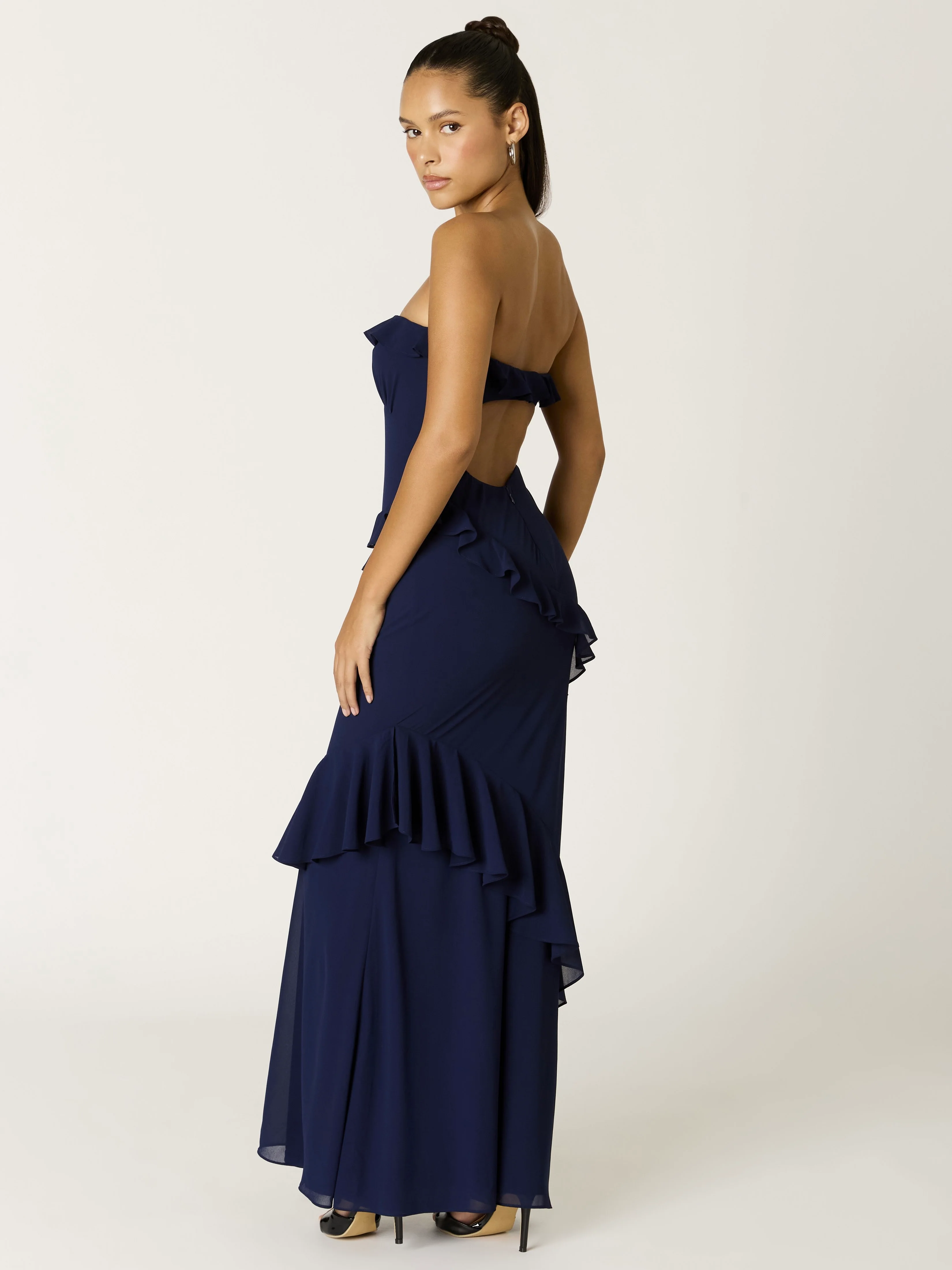 Eva Navy Maxi Dress - Image 3