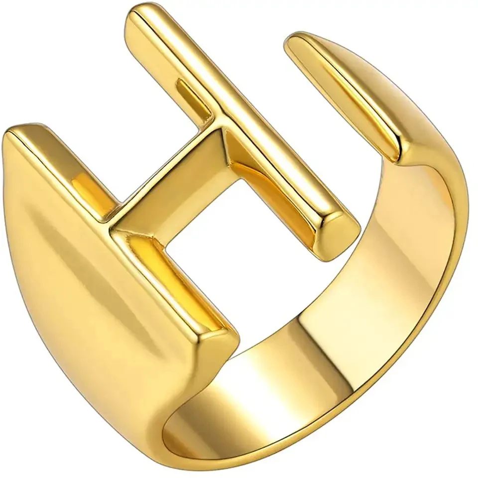 Lido Bold Initial Ring - Image 10