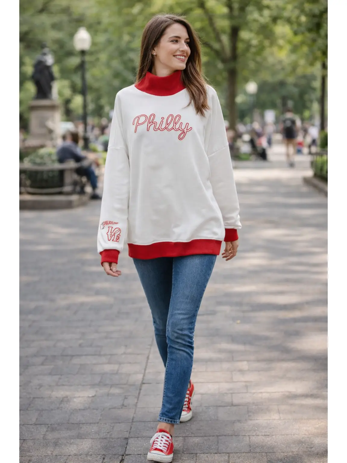 Philly Two-Tone Mockneck Sweatshirt - Image 2